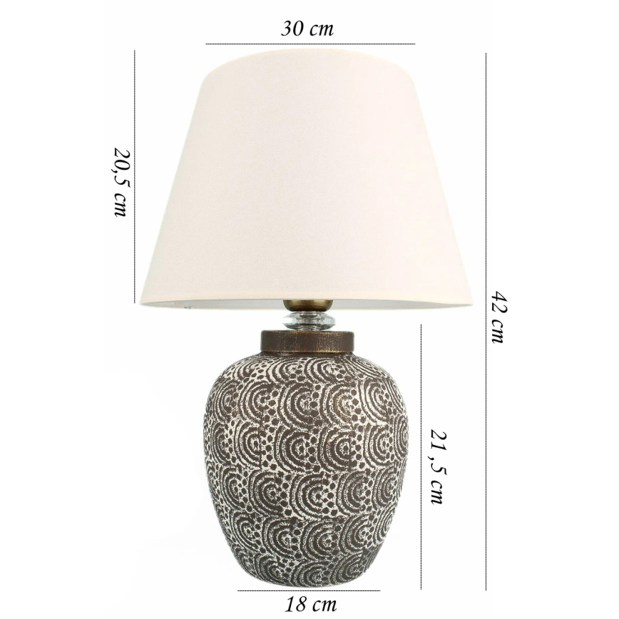 Skrivbordslampa RAMZES 1xE27/40W/230V vit/grå