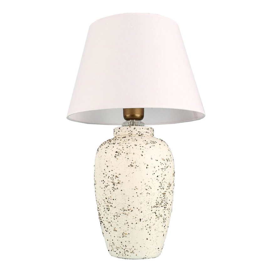 Skrivbordslampa RAMZES 1xE27/40W/230V vit/krämfärgad