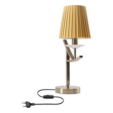 Skrivbordslampa VITORIA 1xE14/40W/230V gul/mässing