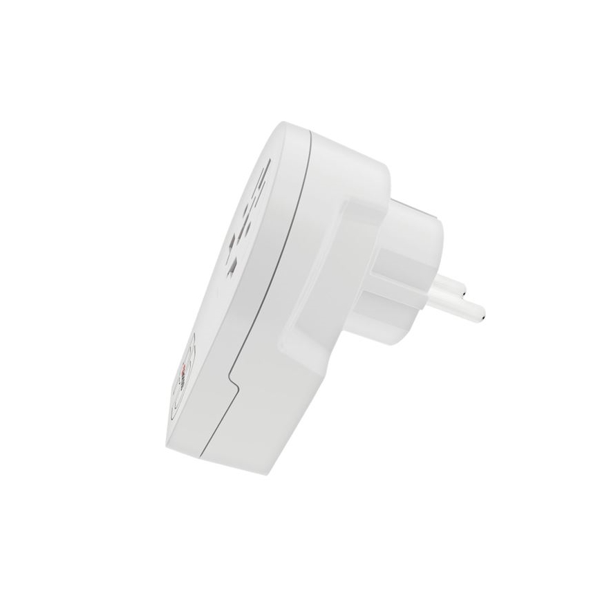 Reseadapter Europe USB C20PD för utländska besökare i Tjeckien, USB‑C 20W, typ E/F