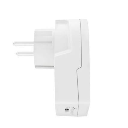 Reseadapter Europe USB C20PD för utländska besökare i Tjeckien, USB‑C 20W, typ E/F