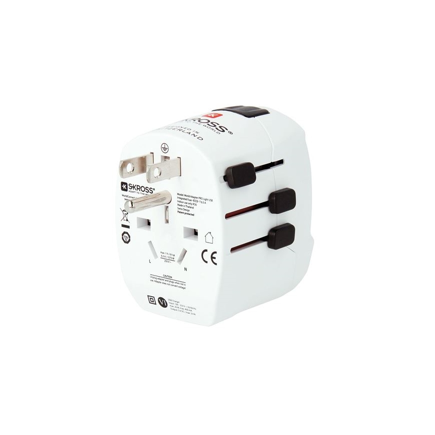 Reseadapter PRO Light USB AC45PD - World, UK+USA+AUS/CN USB A+C 45W