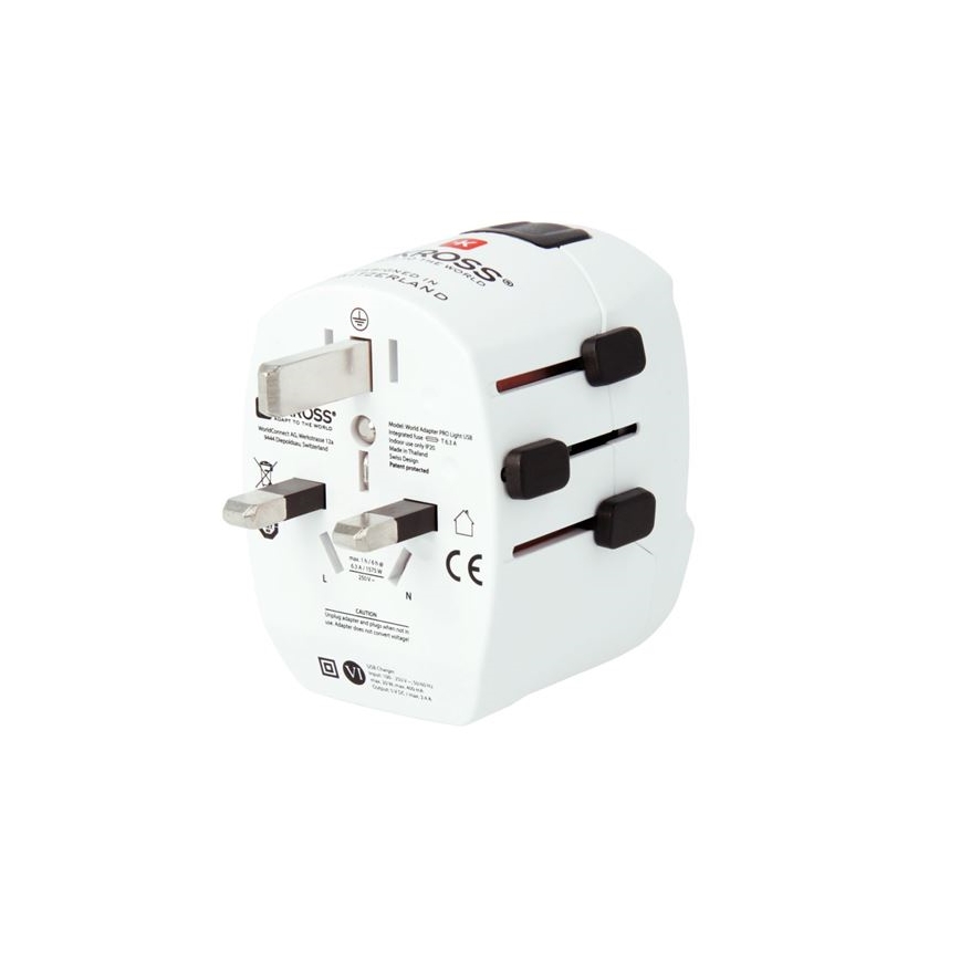 Reseadapter PRO Light USB AC45PD - World, UK+USA+AUS/CN USB A+C 45W