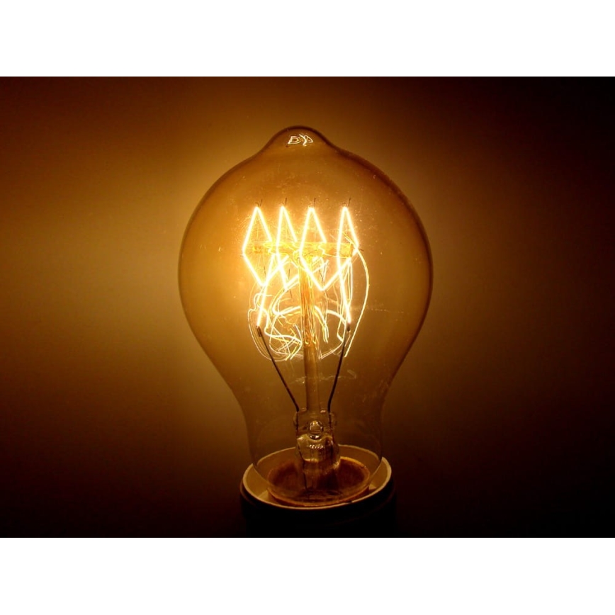 Slitstark dekorativ ljusreglerad glödlampa SCROBB A19 E27/60W/230V 2200K