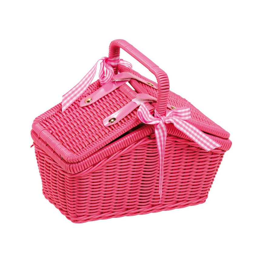 Small Foot - Picknickkorg med servis rosa