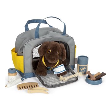 Small Foot - Plysch hund med vårdpaket