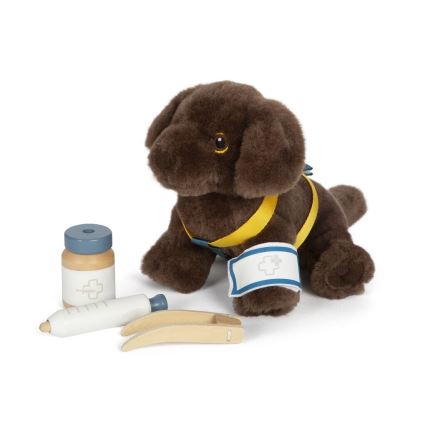 Small Foot - Plysch hund med vårdpaket