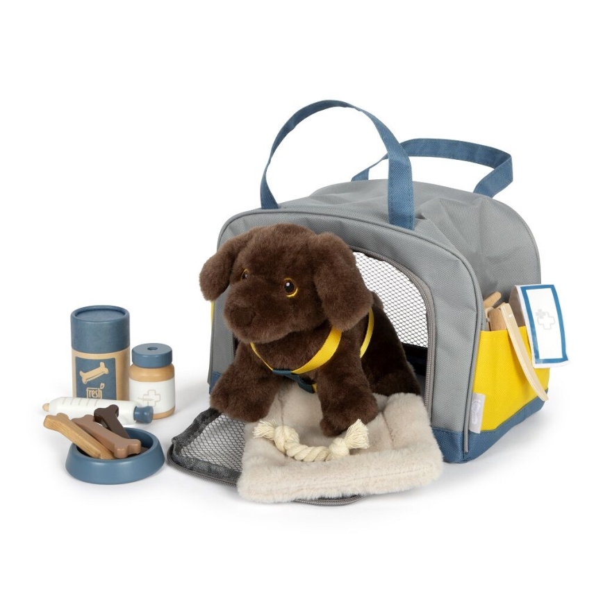 Small Foot - Plysch hund med vårdpaket