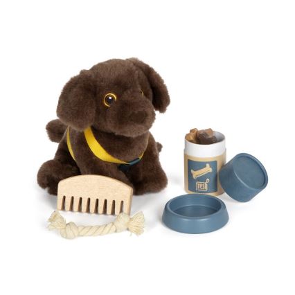Small Foot - Plysch hund med vårdpaket