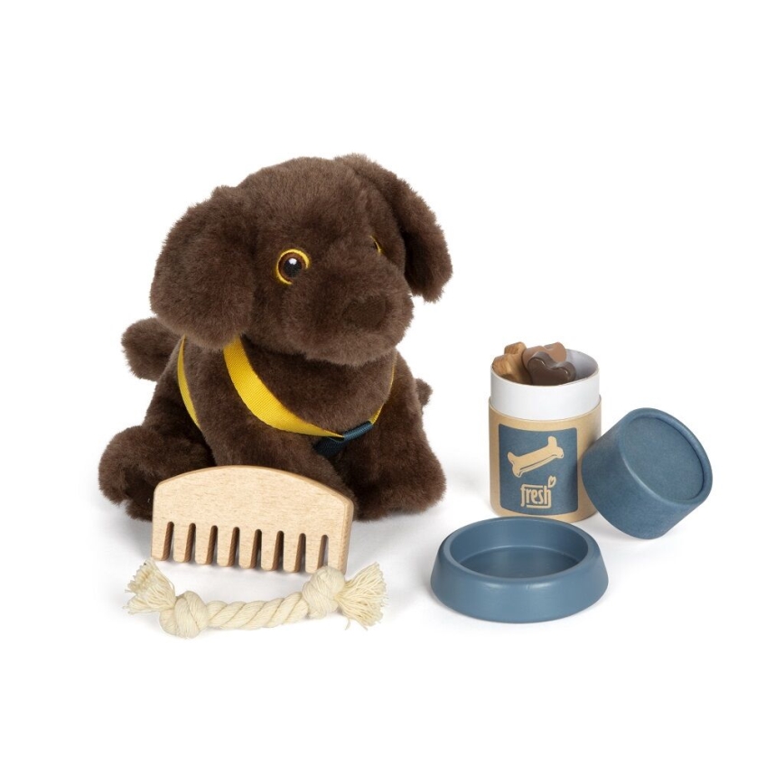 Small Foot - Plysch hund med vårdpaket