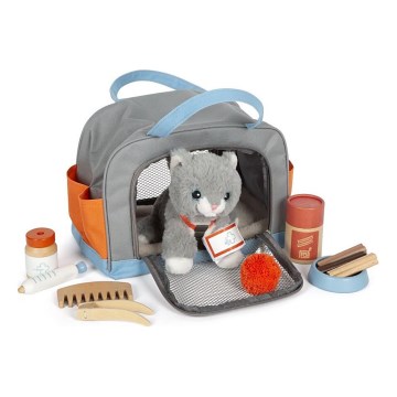 Small Foot - Plysch katt med vårdpaket