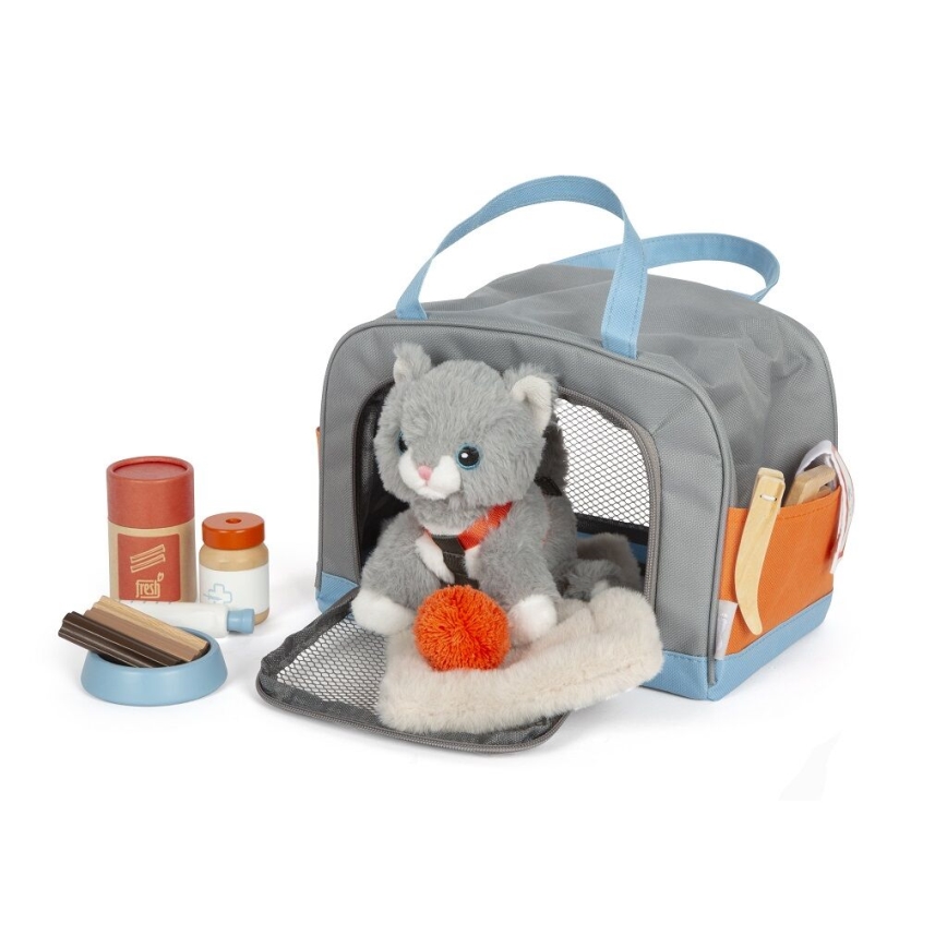 Small Foot - Plysch katt med vårdpaket