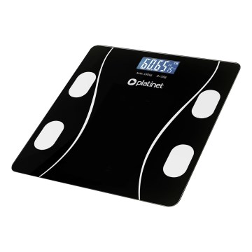 Smart digital personvåg med LCD-display 2xAAA svart