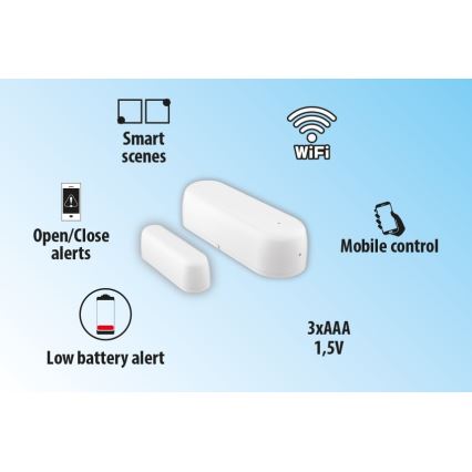 Smart fönster- och dörrsensor 2xAAA Wi-fi Tuya