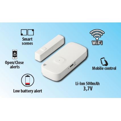 Smart fönster- och dörrsensor 3,7V 500 mAh Wi-Fi Tuya
