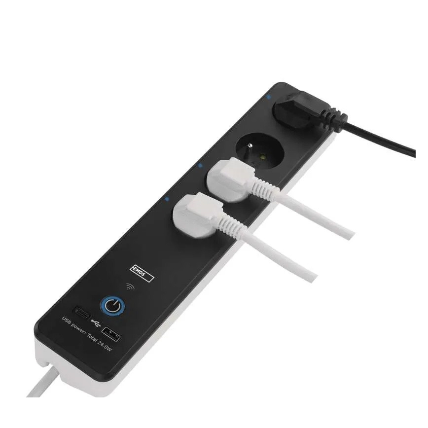 Smart förlängning kabel med brytare GoSmart 4Z + 1xUSB-A + 1xUSB-C 2 m Wi-Fi Tuya