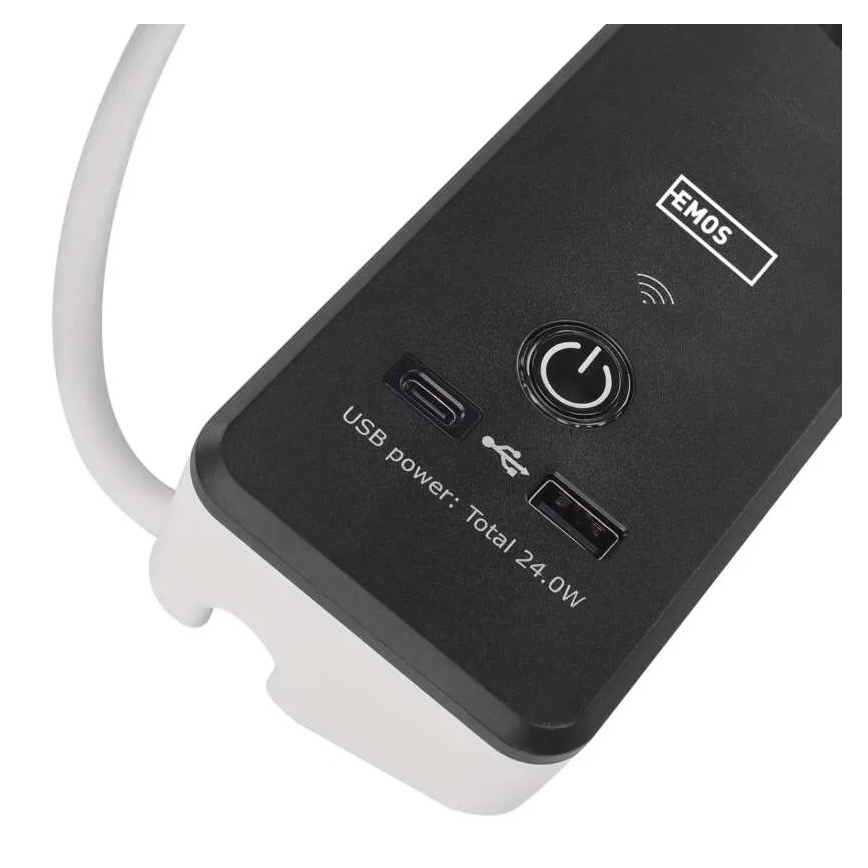 Smart förlängning kabel med brytare GoSmart 4Z + 1xUSB-A + 1xUSB-C 2 m Wi-Fi Tuya