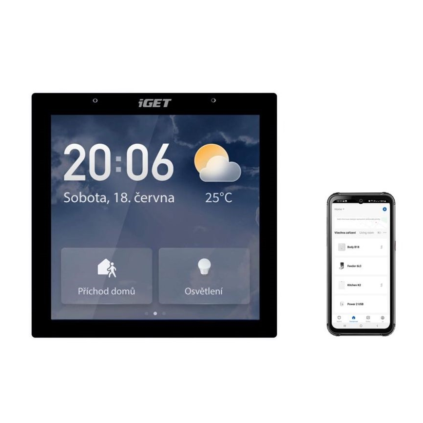 Smart gateway med en beröring display GW6 Wi-Fi Zigbee Bluetooth