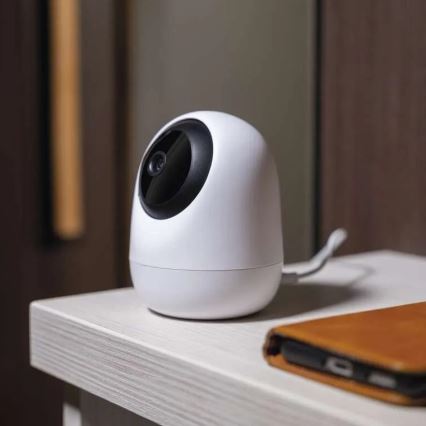 Smart inomhus roterande kamera med rörelsesensor GoSmart 5V Wi-Fi Tuya vit