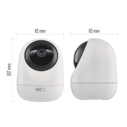 Smart inomhus roterande kamera med rörelsesensor GoSmart 5V Wi-Fi Tuya vit