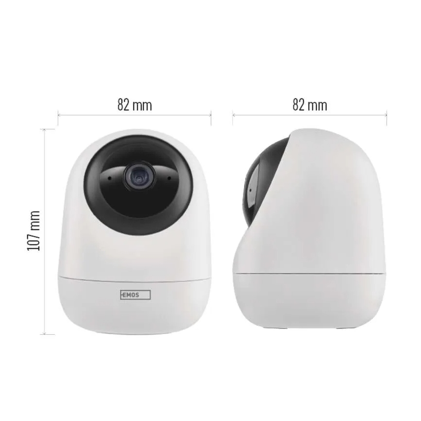 Smart inomhus roterande kamera med rörelsesensor GoSmart 5V Wi-Fi Tuya vit