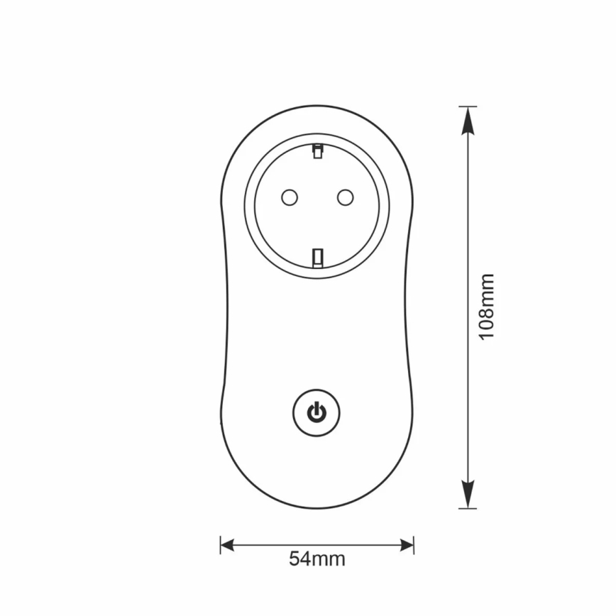 Smart kontakt SMART 3400W/230V Wi-Fi Tuya + USB SCHUKO