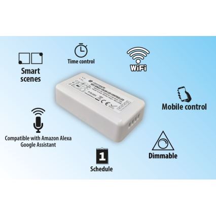 Smart kontroller för enfärgade LED slingor 5-24V Wi-Fi Tuya