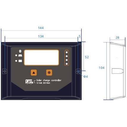 Smart solcellsladdningsregulator PWM 12V/20A