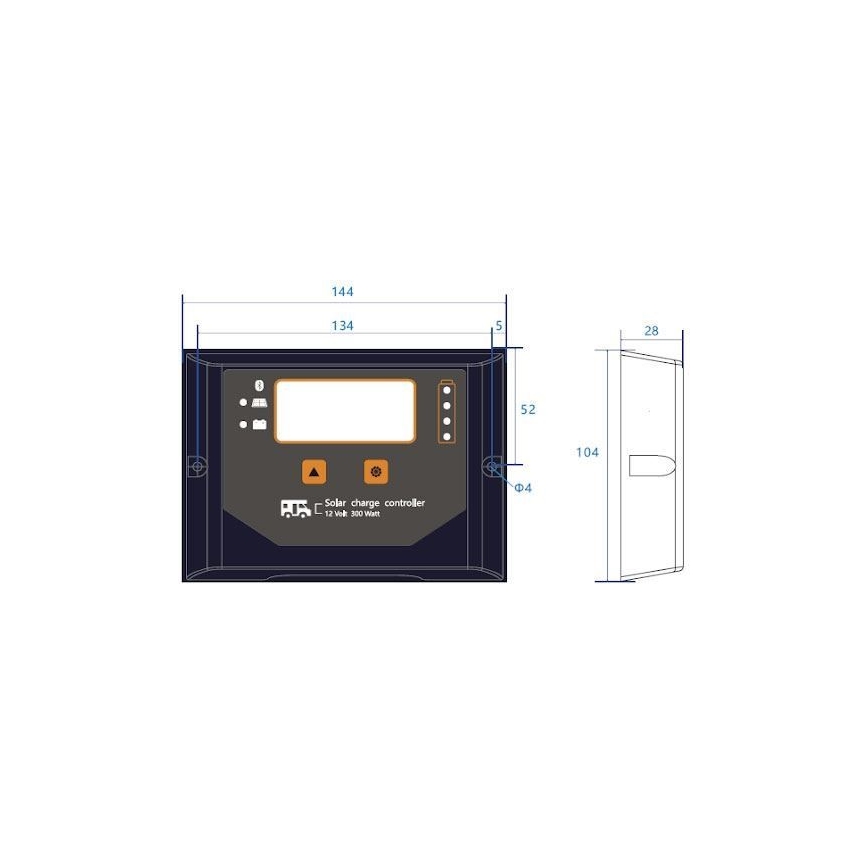 Smart solcellsladdningsregulator PWM 12V/20A