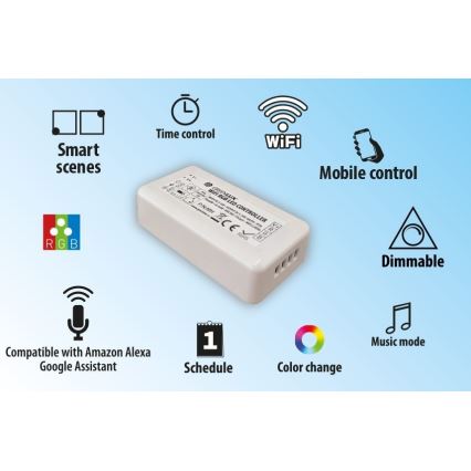 Smart styrenhet för LED RGB-remsor 5-24V Wi-Fi Tuya