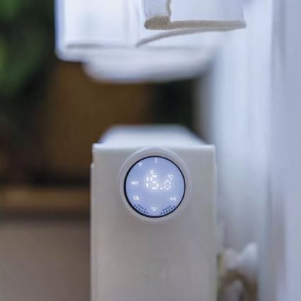 Smart termostathuvud med LCD display GoSmart M30x1,5 2xAA/1,5V Tuya