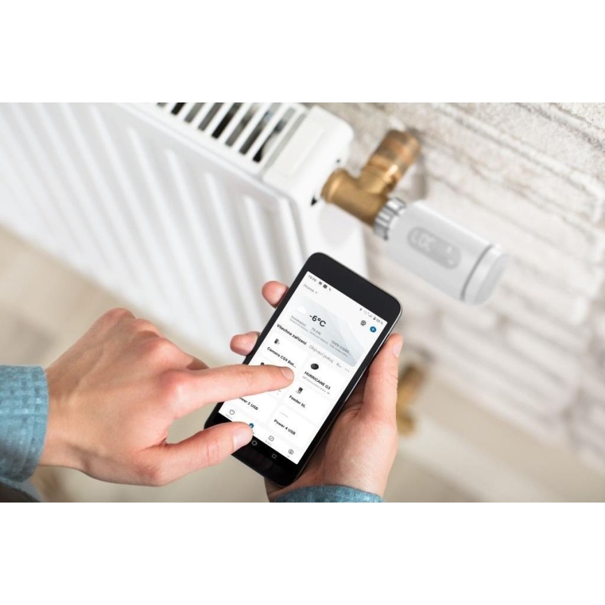 Smart termostathuvud med LED display 2xAA/3V Zigbee