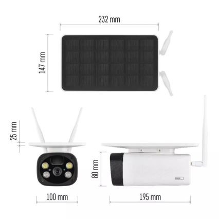 Smart utomhus IP-kamera GoSmart 3,5W/5V 8800 mAh IP55