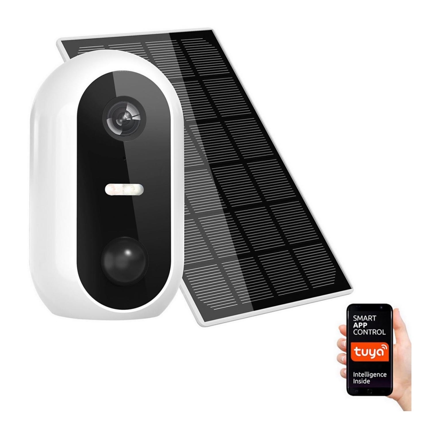 Smart utomhus IP-kamera med solcellspanel 1080p Full HD 9600 mAh IP54 Wi-Fi Tuya