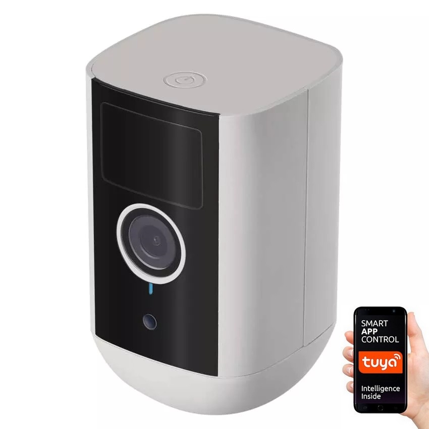 Smart utomhuskamera med rörelsedetektor GoSmart 5V 9600mAh IP65 Wi-Fi Tuya