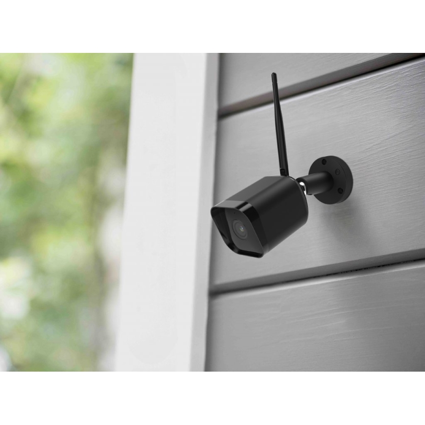Smart utomhuskamera med sensor Full HD 1080p 12V IP65 Wi-Fi Tuya svart