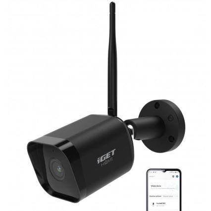 Smart utomhuskamera med sensor Full HD 1080p 12V IP65 Wi-Fi Tuya svart