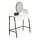 Sminkbord AGNES 120x80 cm vit/svart