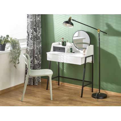 Sminkbord AGNES 120x80 cm vit/svart