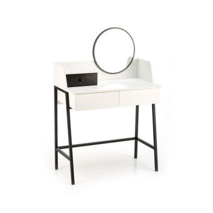 Sminkbord AGNES 120x80 cm vit/svart
