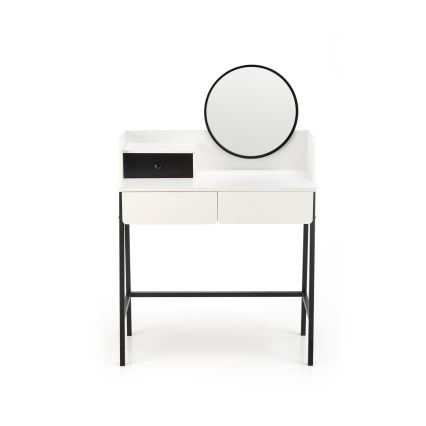 Sminkbord AGNES 120x80 cm vit/svart