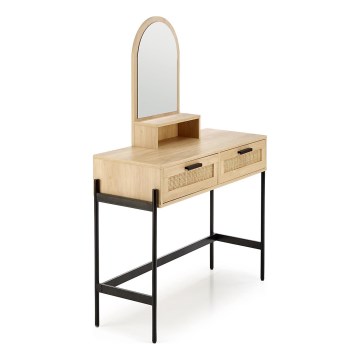 Sminkbord CARMEN 136x104 cm beige/svart