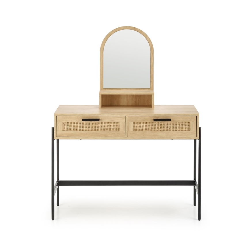 Sminkbord CARMEN 136x104 cm beige/svart