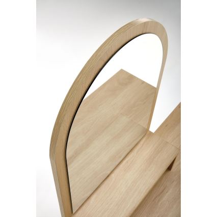 Sminkbord CARMEN 136x104 cm beige/svart