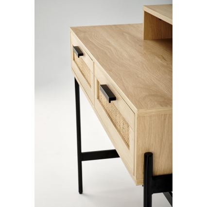 Sminkbord CARMEN 136x104 cm beige/svart