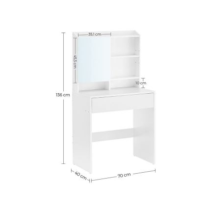 Sminkbord FREYA, vitt