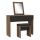 Sminkbord JUNO + pall 45x29,6 cm brun/svart