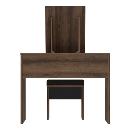 Sminkbord JUNO + pall 45x29,6 cm brun/svart