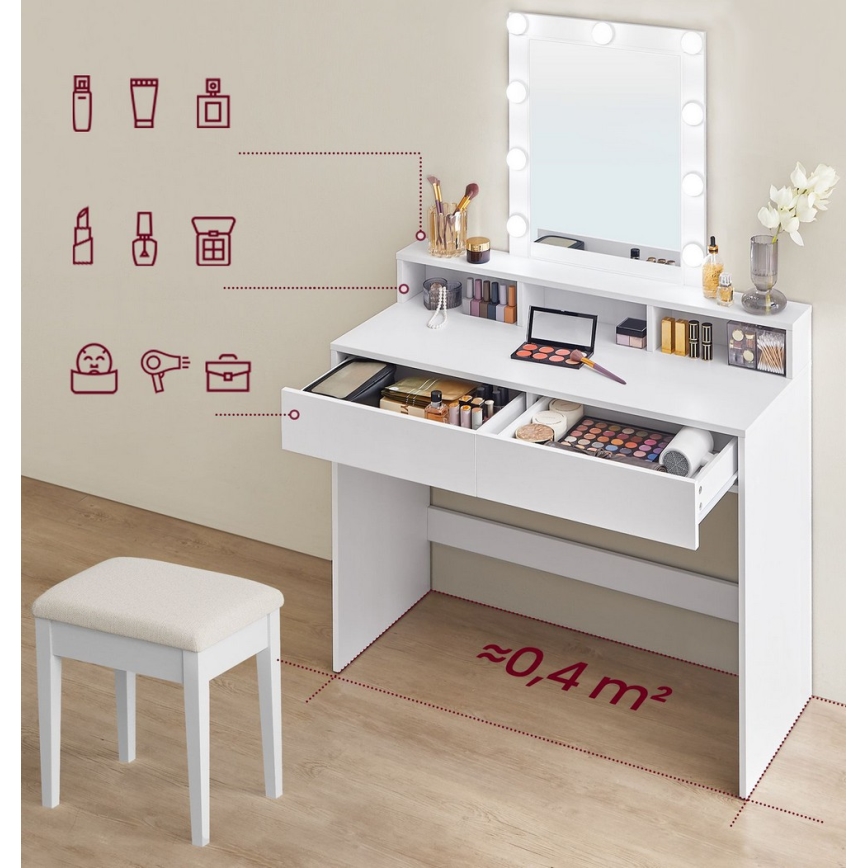 Sminkbord LADA vit