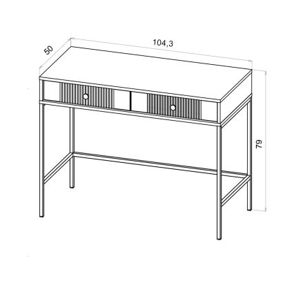 Sminkbord LUE vit/svart